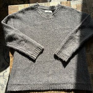 Envii Boa Knit Gray Crewneck Sweater